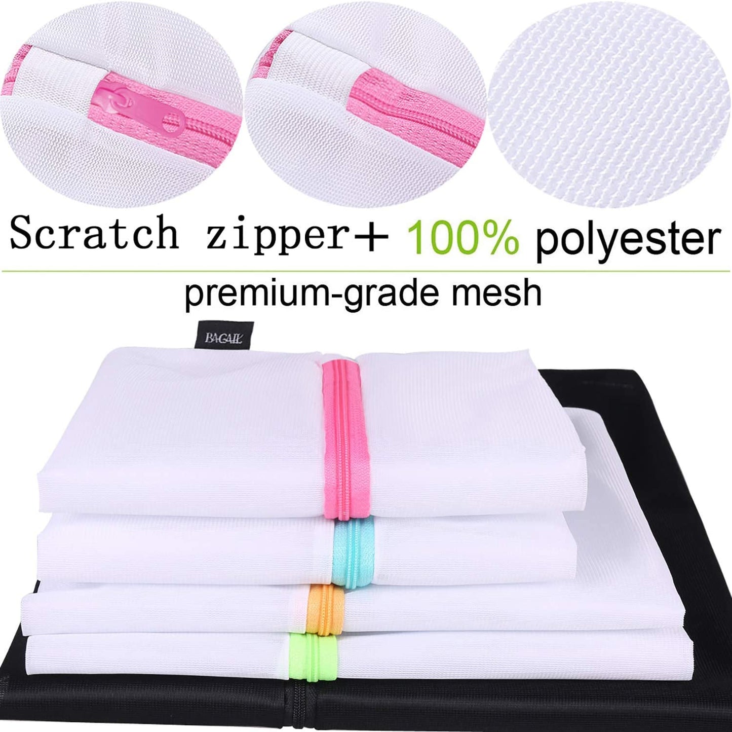 **Reusable Mesh Laundry Bags – Durable Wash Bags for Delicates, Lingerie, Baby Clothes & Travel Storage**