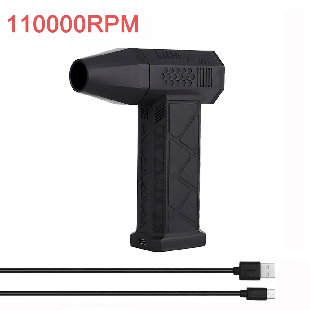 High-Power Mini Turbo Jet Fan Air Duster – 130,000RPM, 52m/s Adjustable Speed Cleaning Blower