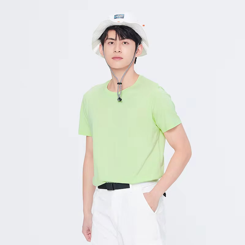 Men’s Summer Cotton Tees – Stretch Fit O-Neck Casual Streetwear