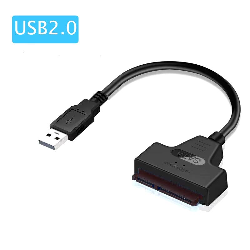 SATA to USB 3.0/2.0 Adapter Cable – 6Gbps for 2.5" HDD & SSD, SATA III 22-Pin to USB
