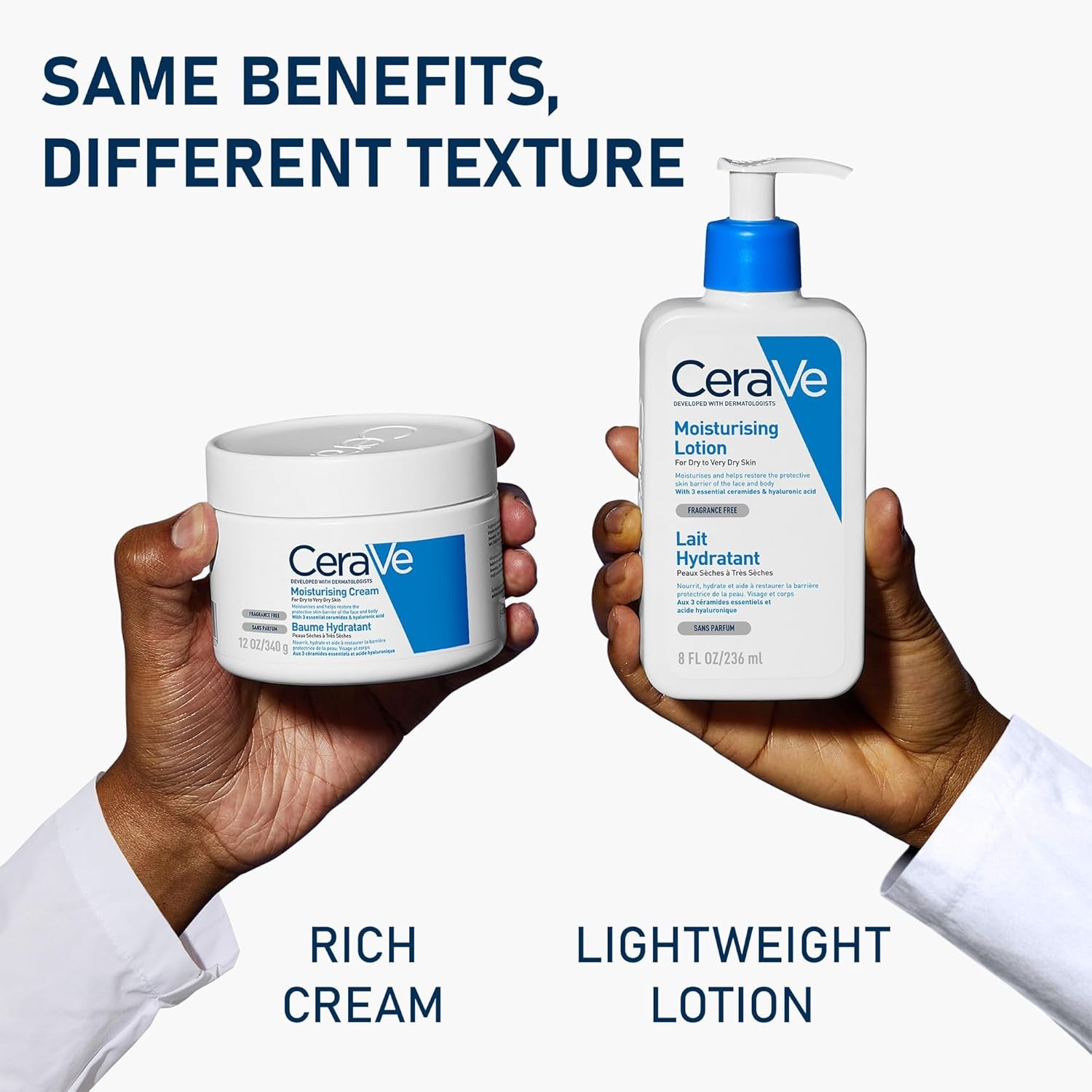 Moisturising Cream, Face & Body, with 3 Essential Ceramides & Hyaluronic Acid