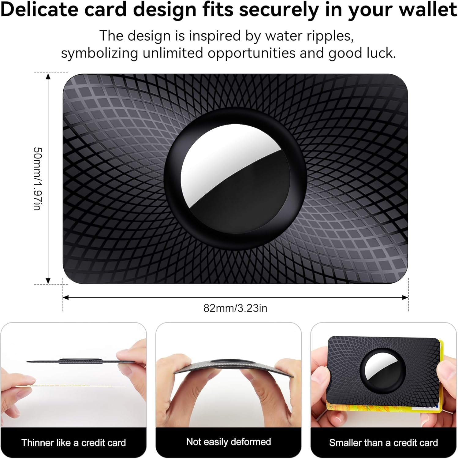 Airtag Wallet Holder – Ultra Thin Apple Airtag Card Case for Purse, Backpack & Handbag ( 2-Pack)