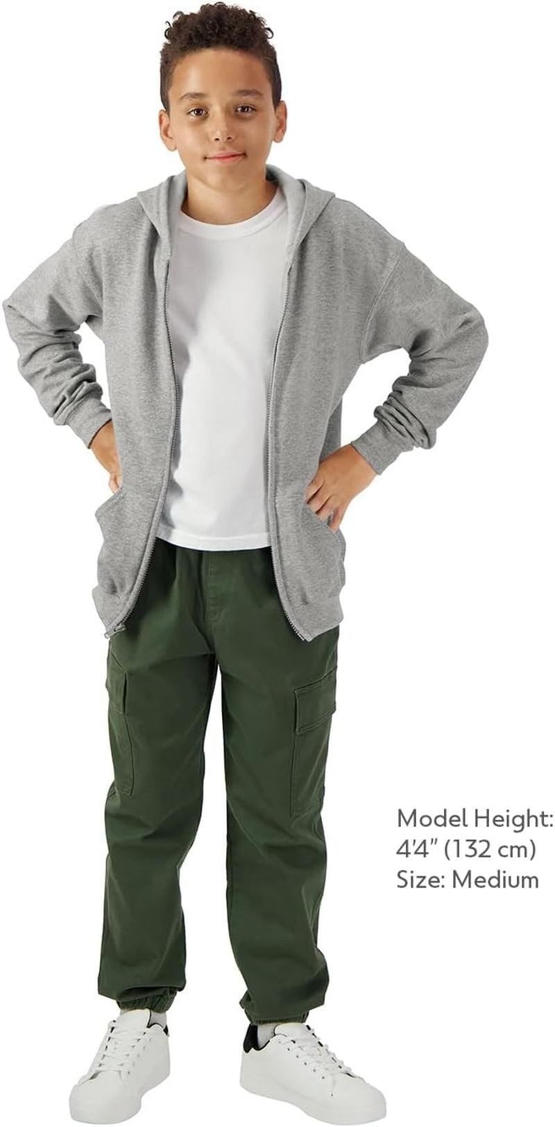 Unisex Kids Full Zip Hooded Youth Sweatshirt Hooded Sweatshirt