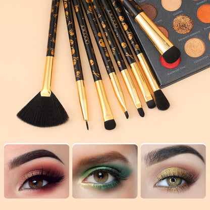 Skull Print Makeup Brush Set (12Pcs) 