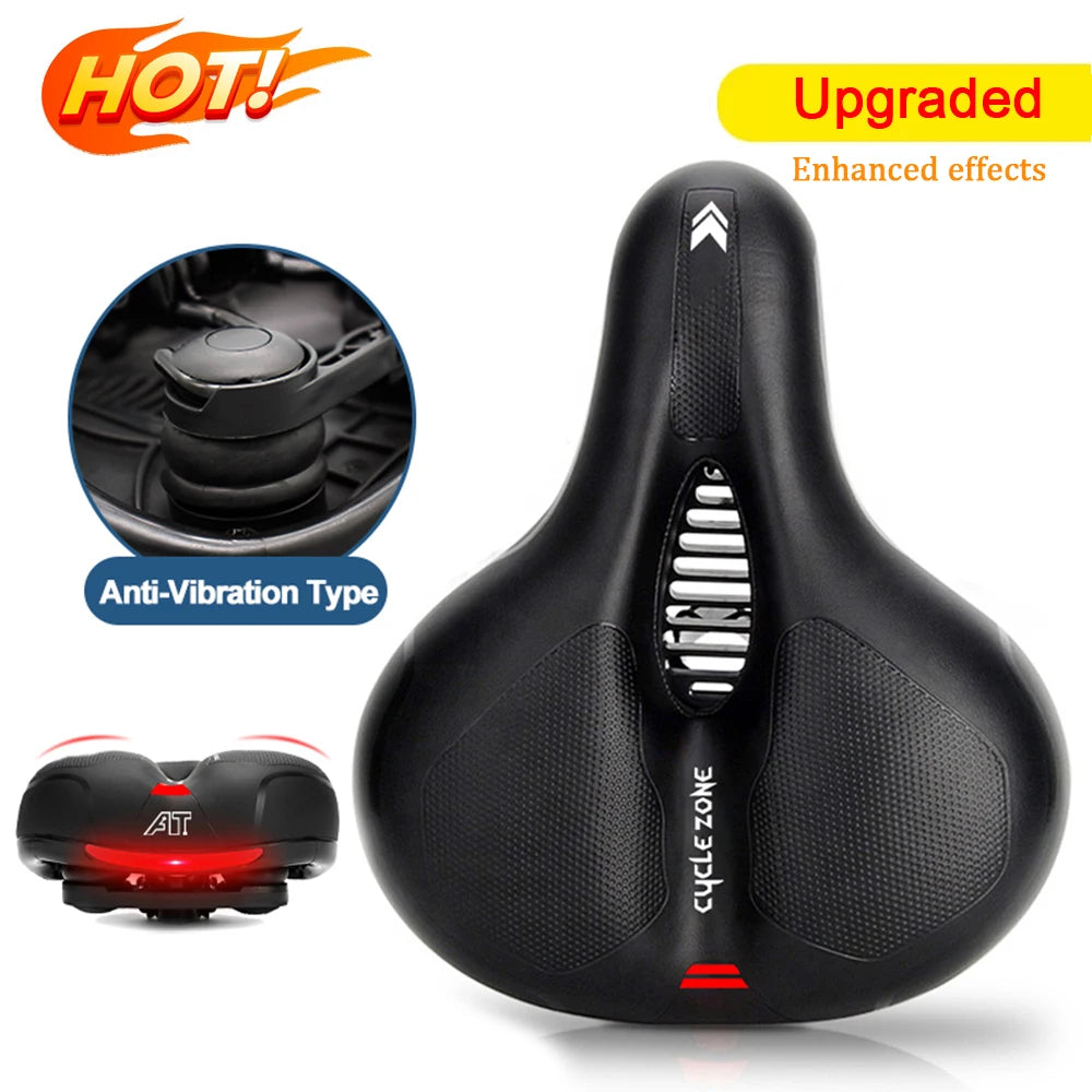 Hollow Breathable Bicycle Saddle | Comfortable Big Butt Bike Seat