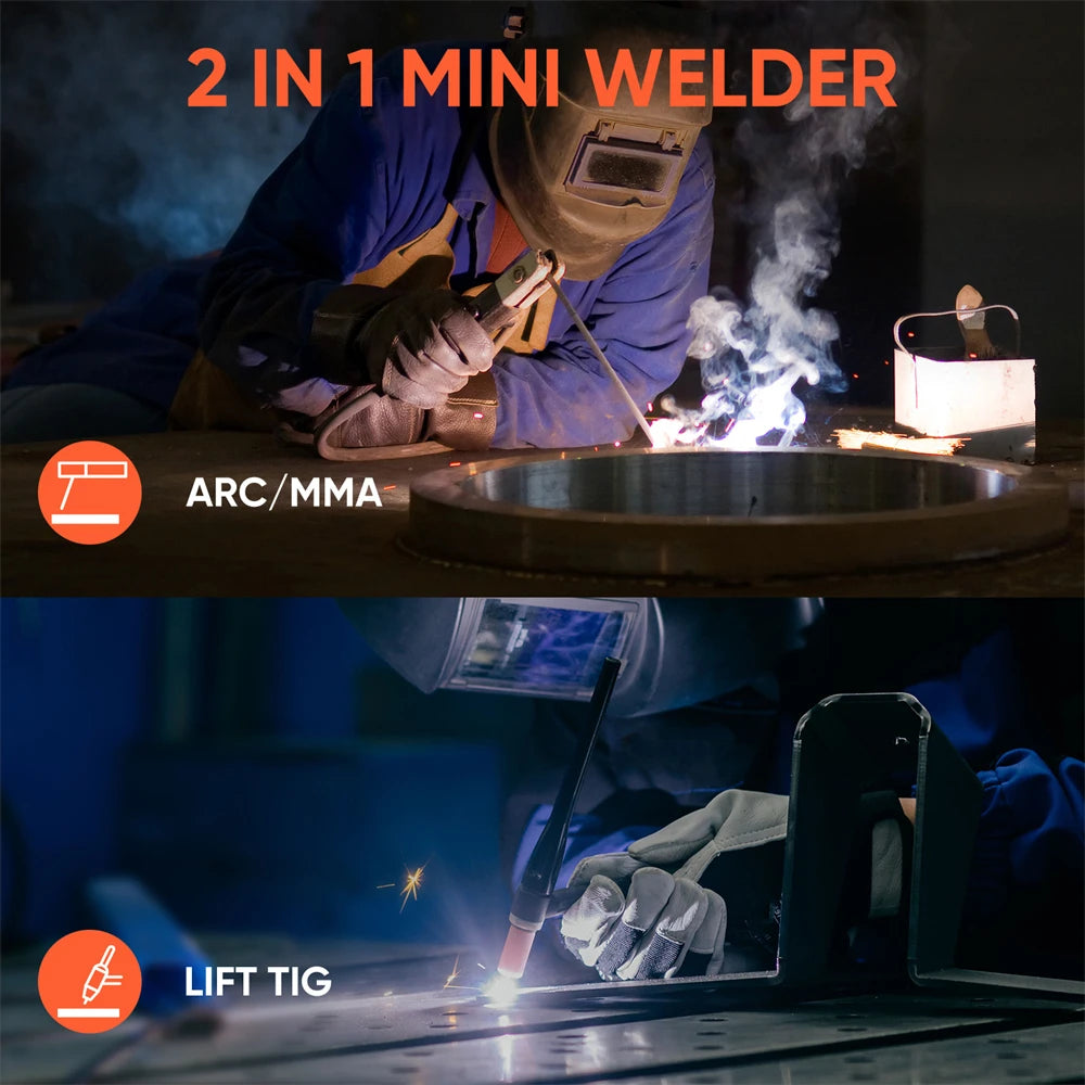 ARC200S 2-in-1 Welding Machine – ARC/MMA & Lift TIG IGBT Inverter, LED Digital Display, Portable 220V 10–200A Welder