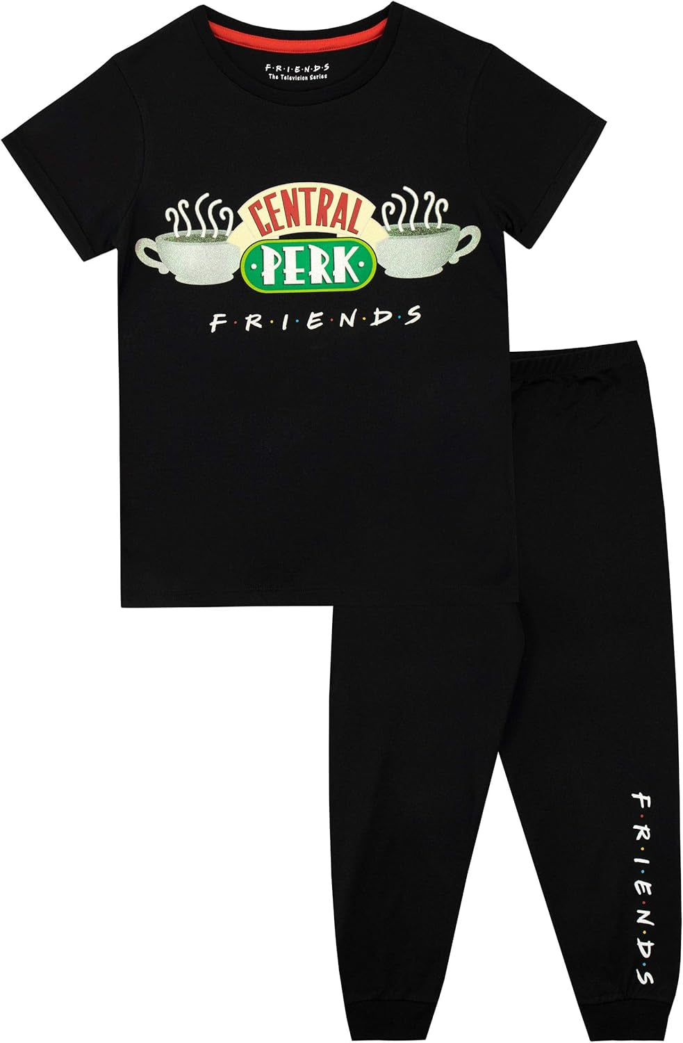 Girls Central Perk Pyjamas | 12 - 13 Years | Black