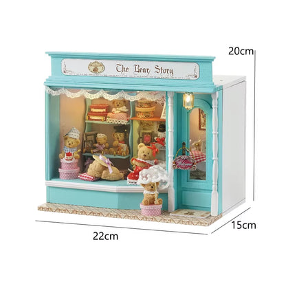 Mini DIY Dollhouse – 3D Puzzle Model with Furniture & LED Lights for Home Decoration & Gifts