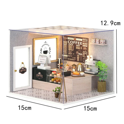Mini DIY Dollhouse – 3D Puzzle Model with Furniture & LED Lights for Home Decoration & Gifts
