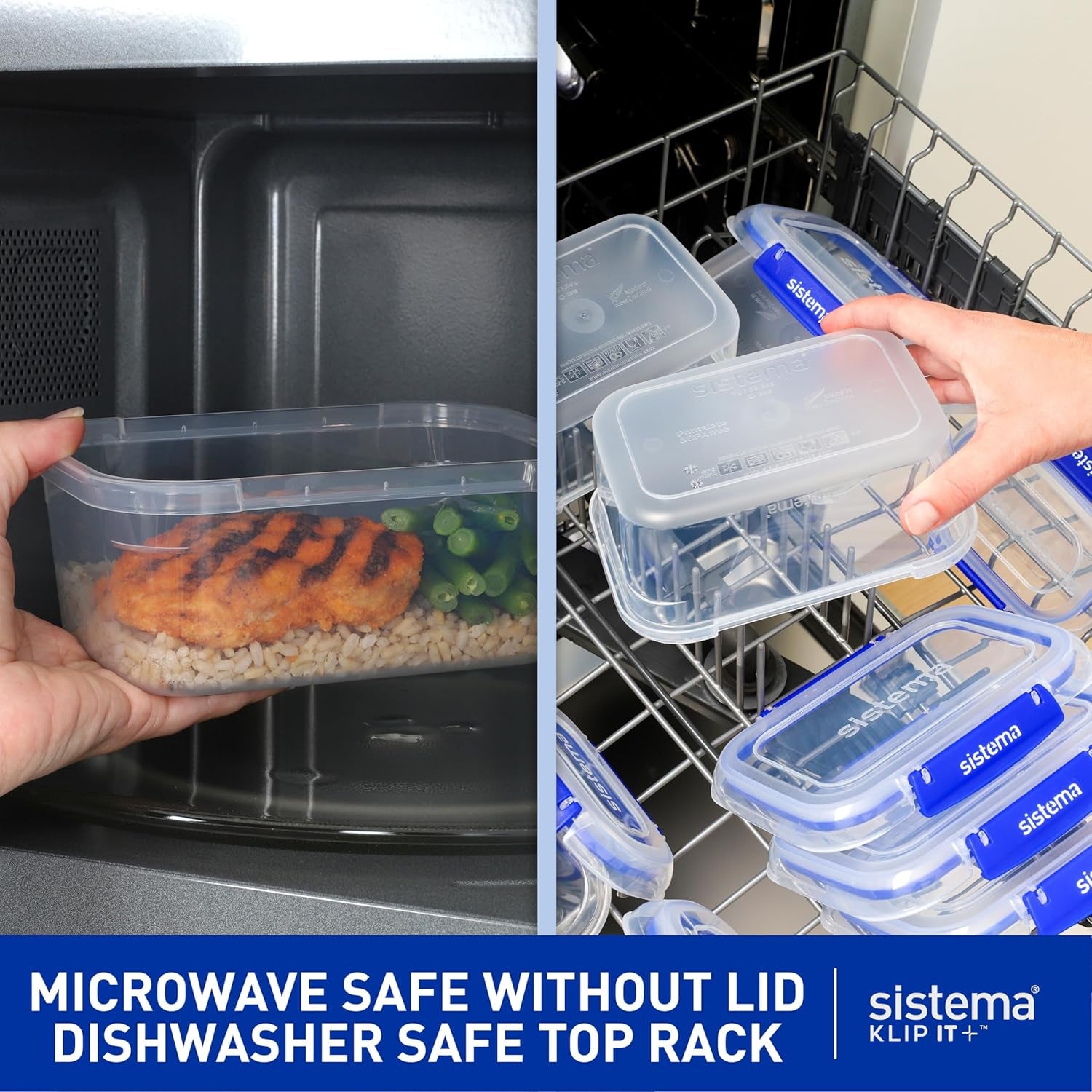 KLIP IT 7L Food Storage Container – Stackable, Airtight, BPA-Free Fridge & Freezer Box with Blue Lid Clip