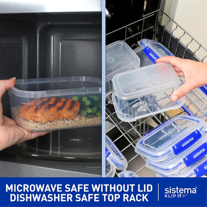 KLIP IT 7L Food Storage Container – Stackable, Airtight, BPA-Free Fridge & Freezer Box with Blue Lid Clip