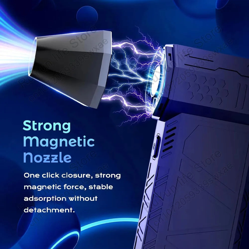 High-Power Mini Turbo Jet Fan Air Duster – 130,000RPM, 52m/s Adjustable Speed Cleaning Blower