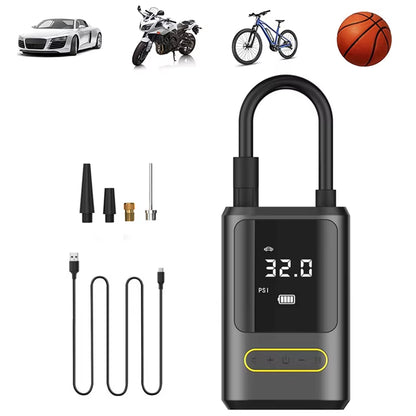 Wireless Electric Car Air Compressor – Portable Tire Inflator for Cars, Motorcycles, Bicycles, Boats & Sports Balls