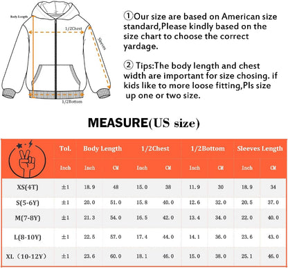 Kids Soft Brushed Fleece Zip-Up Hooded Sweatshirt Hoodie for Boys or Girls (4-12 Years)