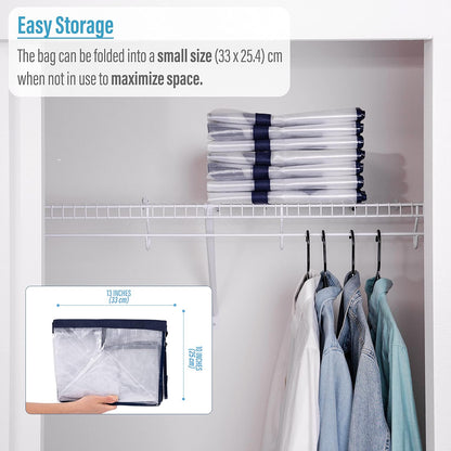 8-Pack Extra Large Moving & Storage Bags – Heavy-Duty, Water-Resistant Organizer Tote with Zipper and Label Pocket