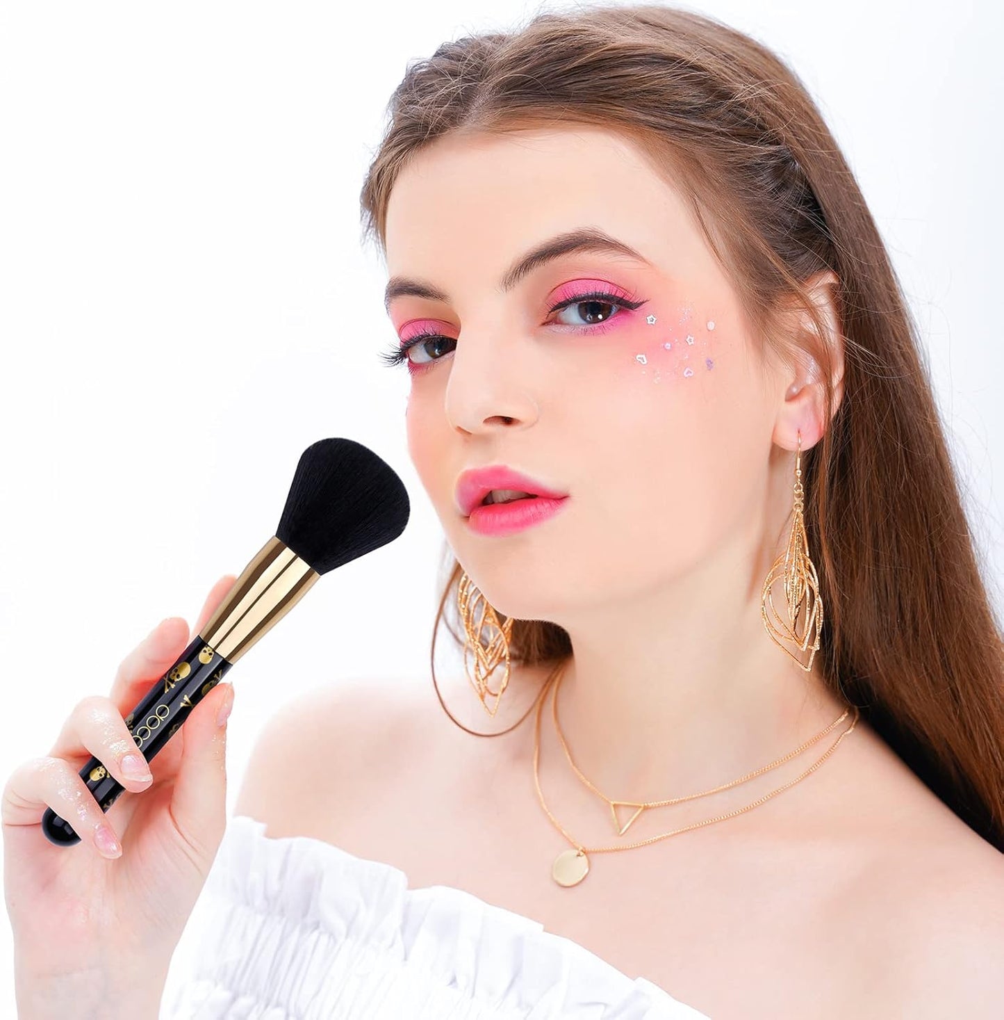 Skull Print Makeup Brush Set (12Pcs) 