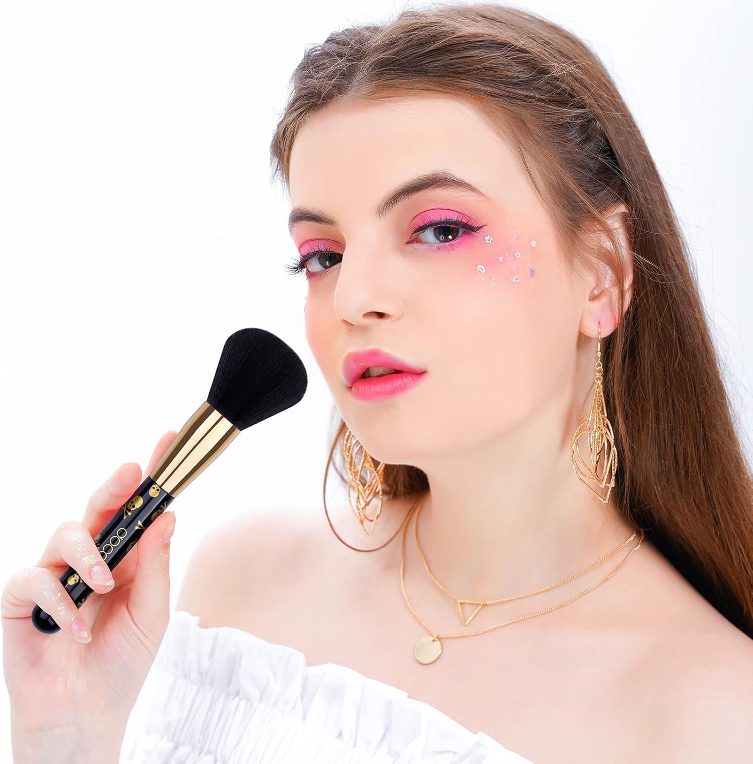 Skull Print Makeup Brush Set (12Pcs) 