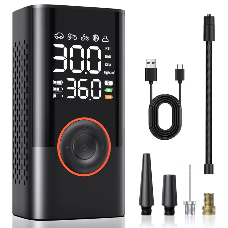 Wireless Electric Car Air Compressor – Portable Tire Inflator for Cars, Motorcycles, Bicycles, Boats & Sports Balls