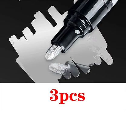 Chrome Mirror Marker Pen 2Mm DIY Reflective Paint Pen Permanent Gold SILVER Marker Touch Up, Model Painting, Marking 3/2/1Pcs