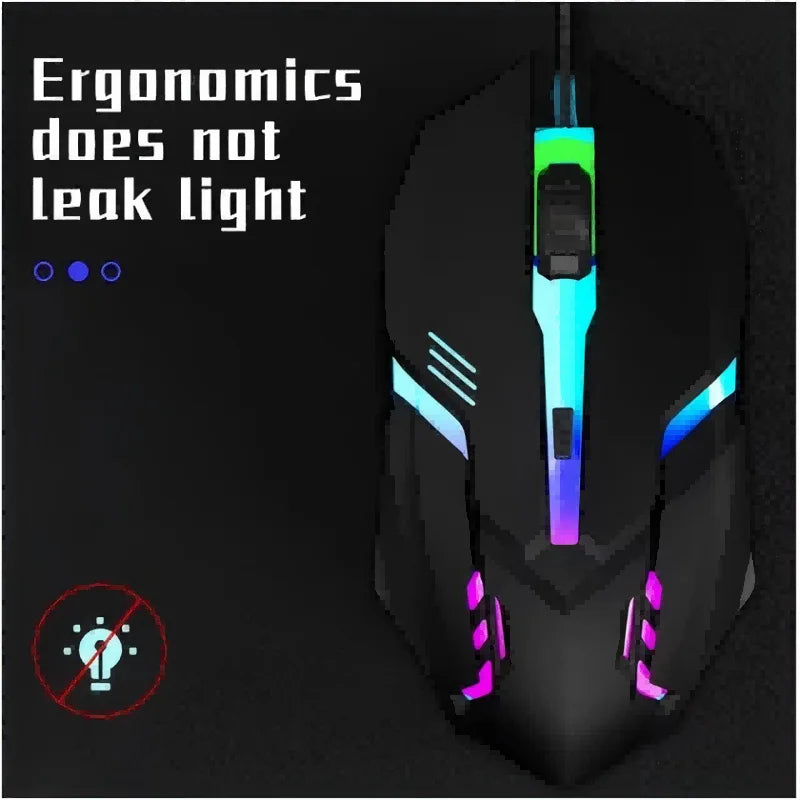 Ergonomic RGB Gaming Mouse – High-Quality 4-Button USB Mouse for Desktop & Laptop