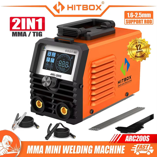 ARC200S 2-in-1 Welding Machine – ARC/MMA & Lift TIG IGBT Inverter, LED Digital Display, Portable 220V 10–200A Welder