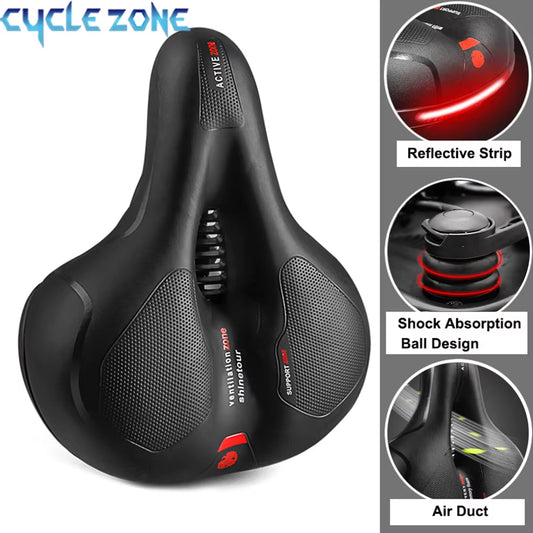 Hollow Breathable Bicycle Saddle | Comfortable Big Butt Bike Seat