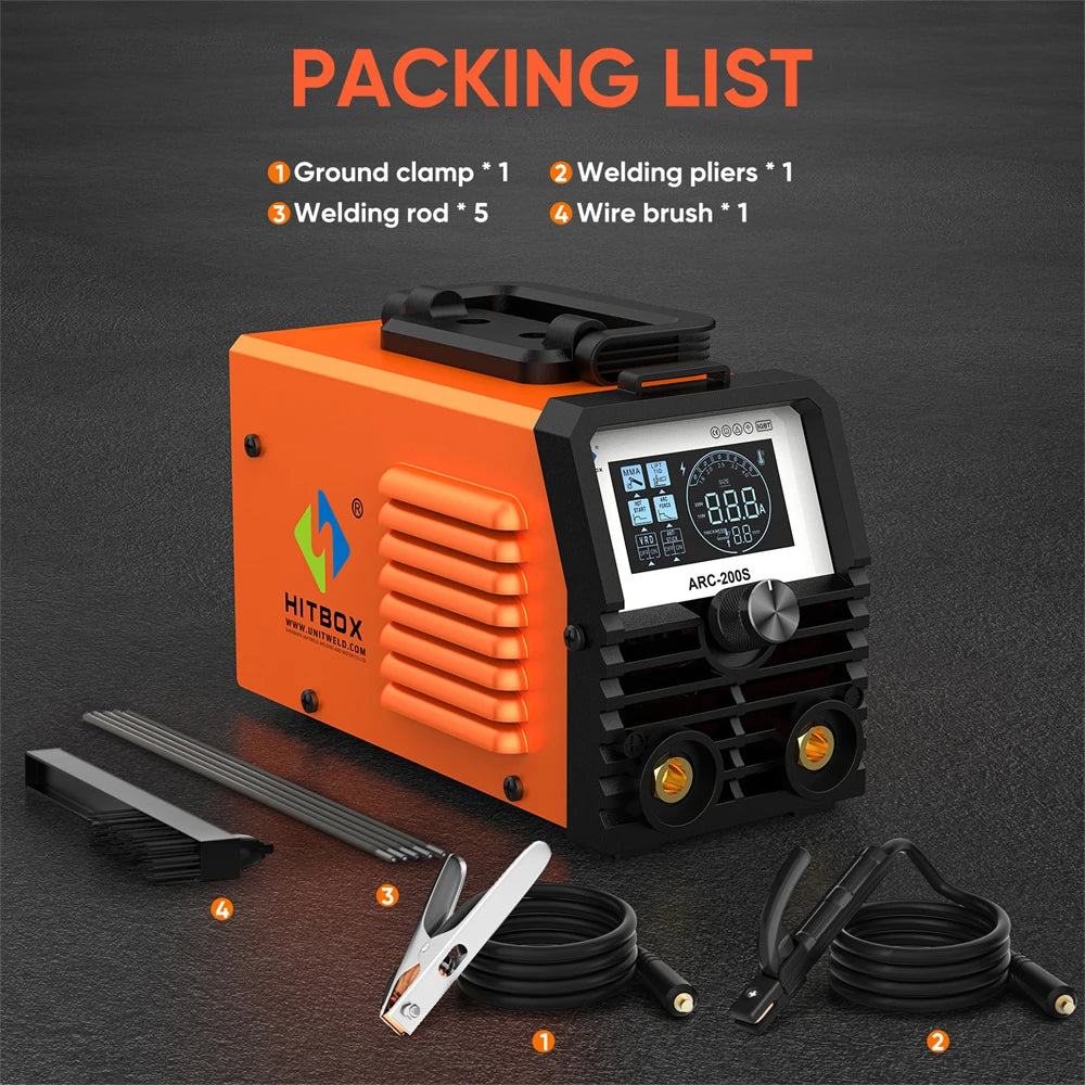 ARC200S 2-in-1 Welding Machine – ARC/MMA & Lift TIG IGBT Inverter, LED Digital Display, Portable 220V 10–200A Welder