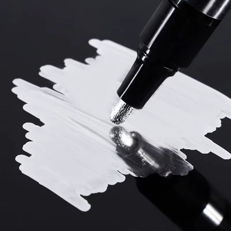 Chrome Mirror Marker Pen 2Mm DIY Reflective Paint Pen Permanent Gold SILVER Marker Touch Up, Model Painting, Marking 3/2/1Pcs