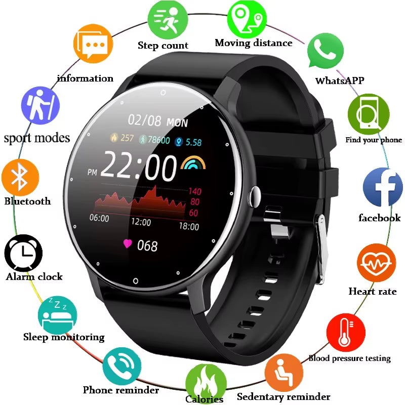 Smart Watch Women Men Ladies Gift Sport Fitness Men Watches Heart Rate Monitor Waterproof Smartwatch for Android IOS