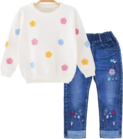 Toddler Big Girls Pants Clothing Set (2 Pcs)
