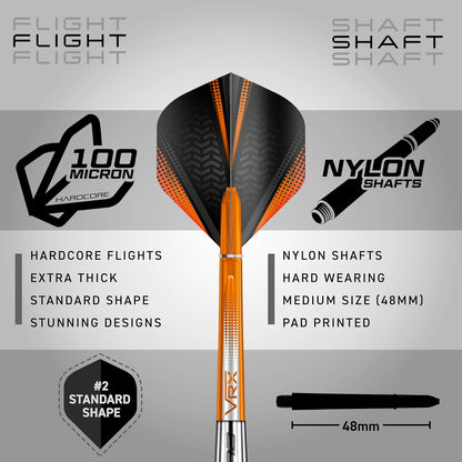 Amberjack Professional Tungsten Darts Set – 90% Tungsten with Flights & Shafts, 22G–30G Options