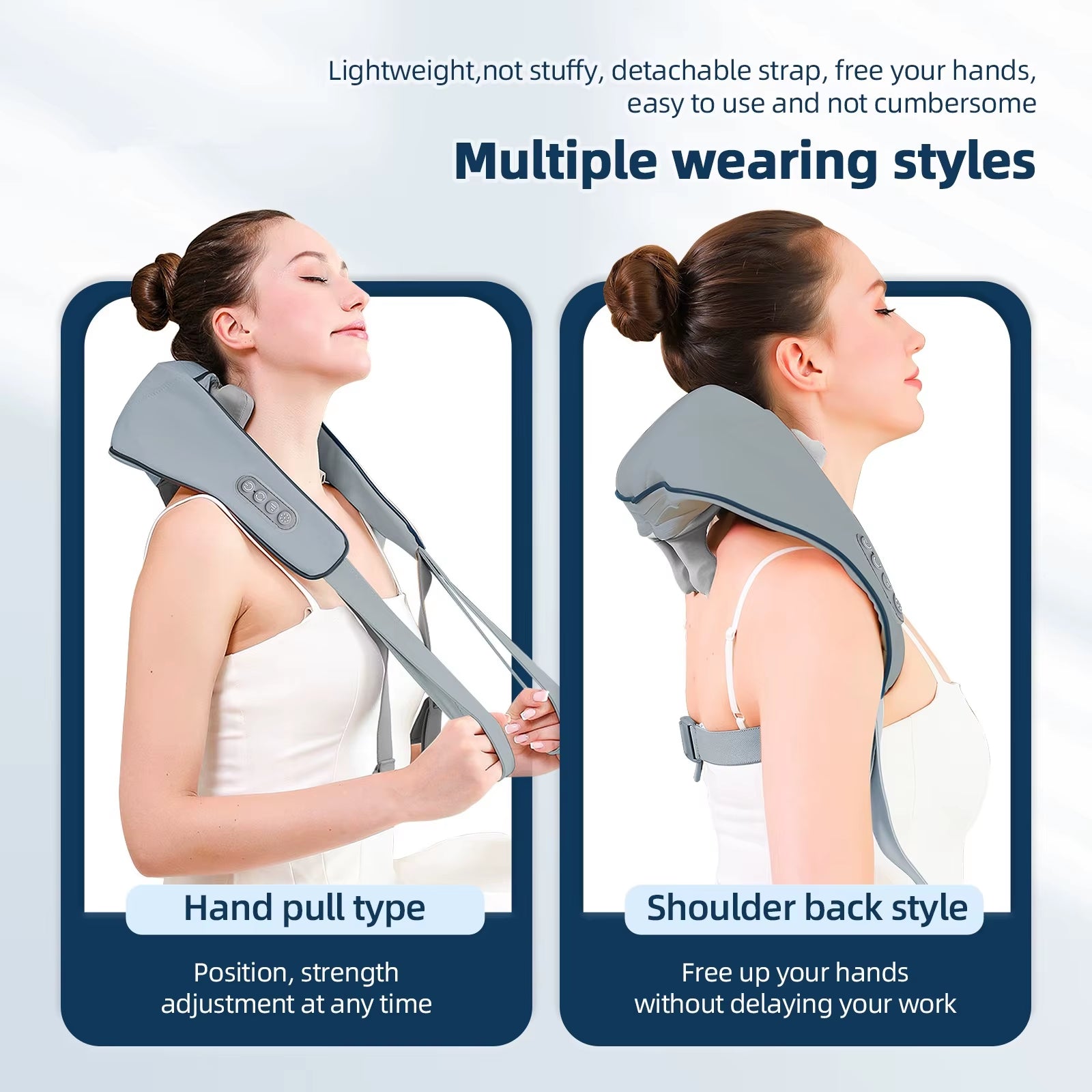 Wireless Neck & Shoulder Kneading Massager for Deep Muscle Relief