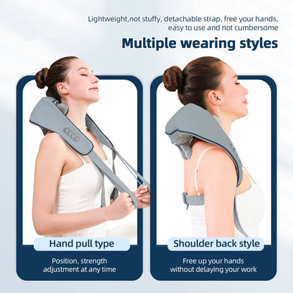 Wireless Neck & Shoulder Kneading Massager for Deep Muscle Relief