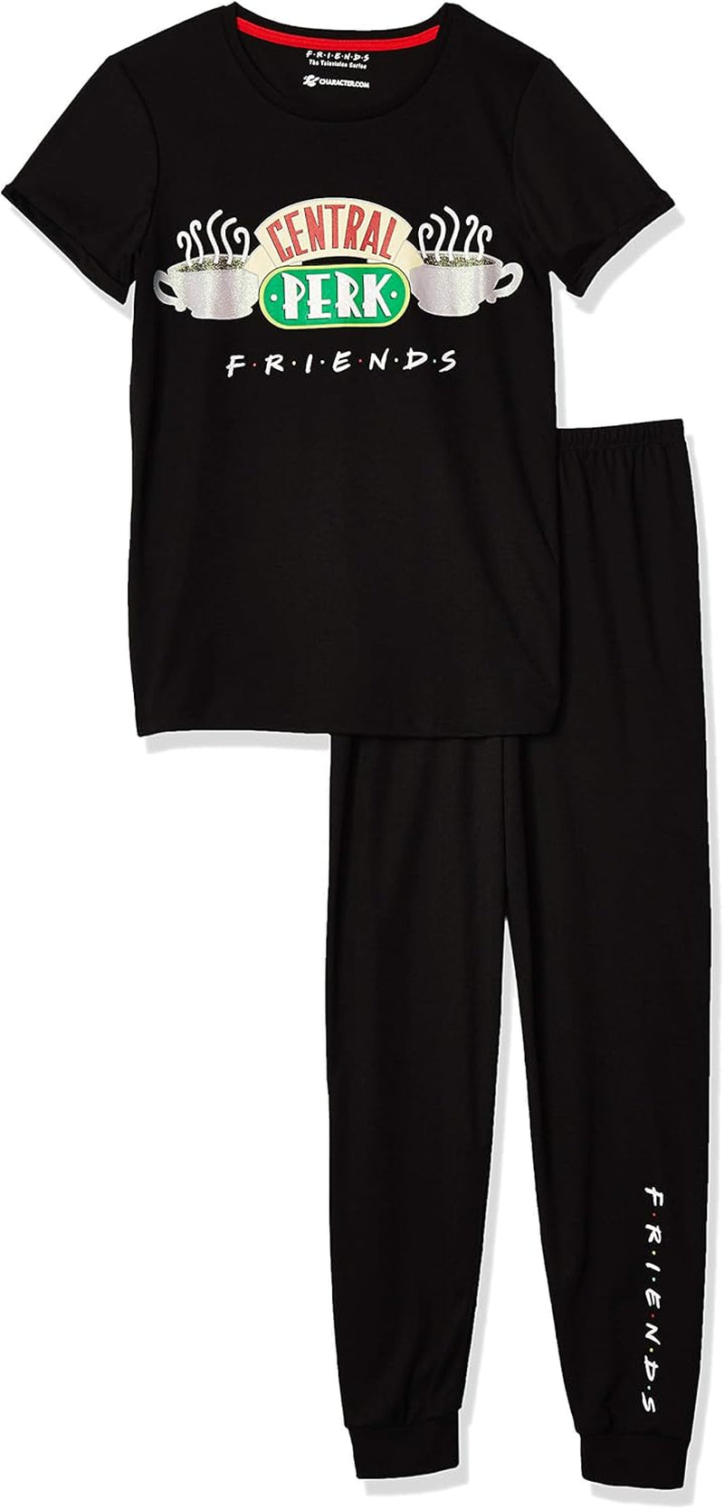 Girls Central Perk Pyjamas | 12 - 13 Years | Black