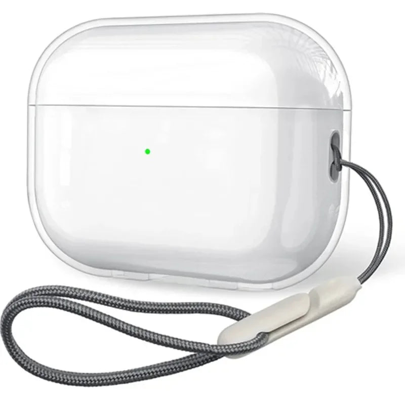 Clear Soft TPU AirPods Case – Shockproof Cover with Lanyard for AirPods 1/2/3/4 & Pro/Pro 2/Pro 3