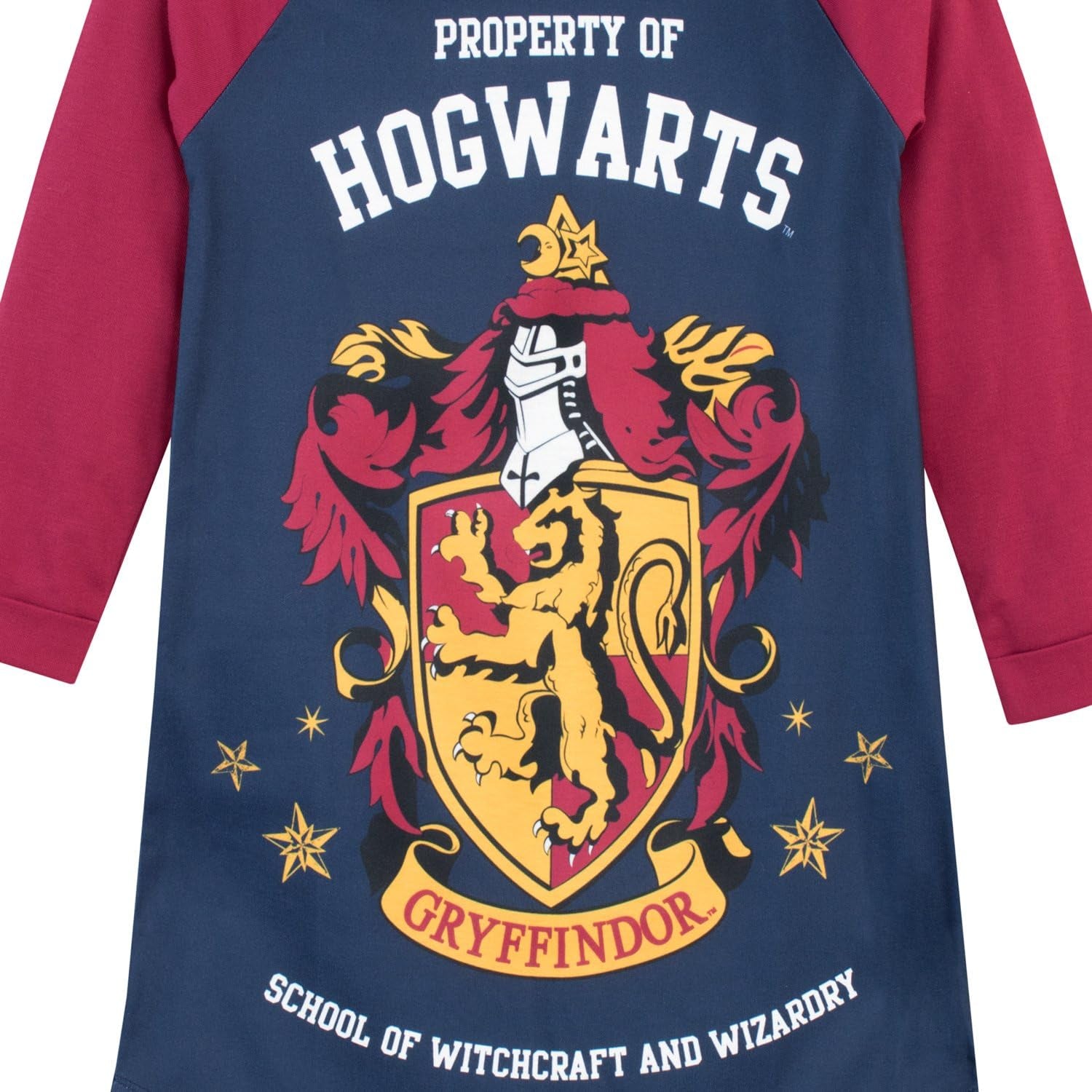 Gryffindor Girls Nightdress – Long Sleeve Hogwarts Nightie for Kids ( 11-12 Years)