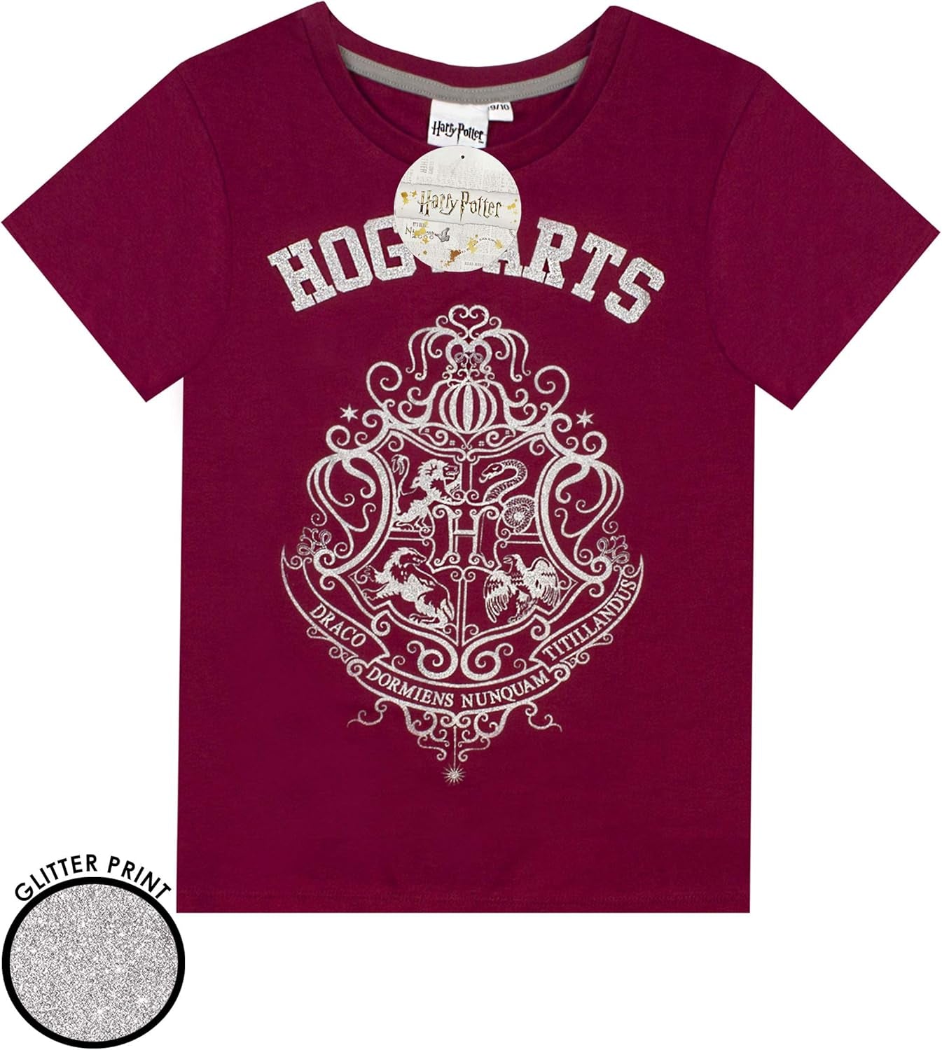 Girls Pyjama Set | Hogwarts Glitter | Kids Sleepwear for Bedtime | 11 - 12 Years