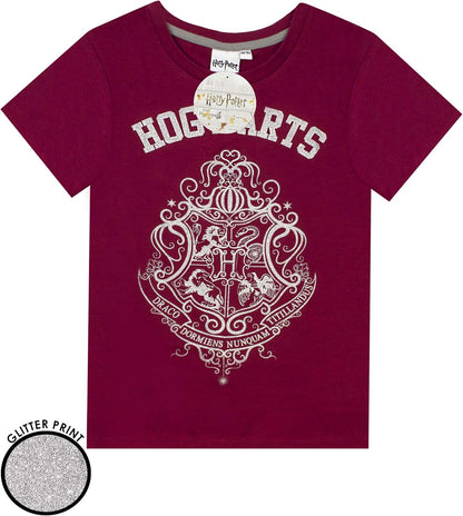 Girls Pyjama Set | Hogwarts Glitter | Kids Sleepwear for Bedtime | 11 - 12 Years