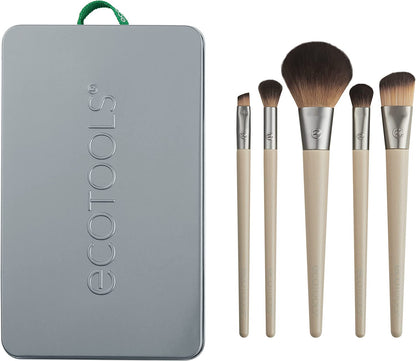 Makeup Brush Set (6 Pcs) - Eyeshadow, Blush, Concealer, & Foundation Application