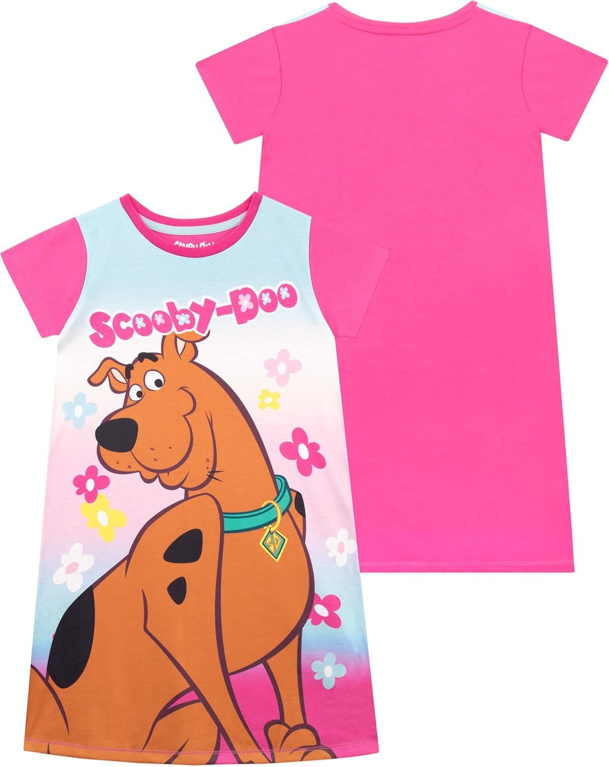 Scooby-Doo Girls Floral Nightdress – Short Sleeve Nightie (2 to 10 Years)