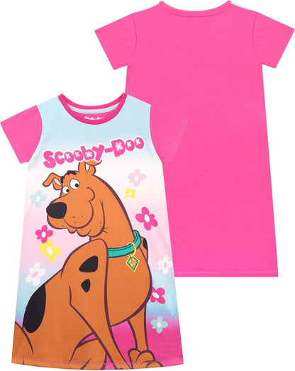 Scooby-Doo Girls Floral Nightdress – Short Sleeve Nightie (2 to 10 Years)
