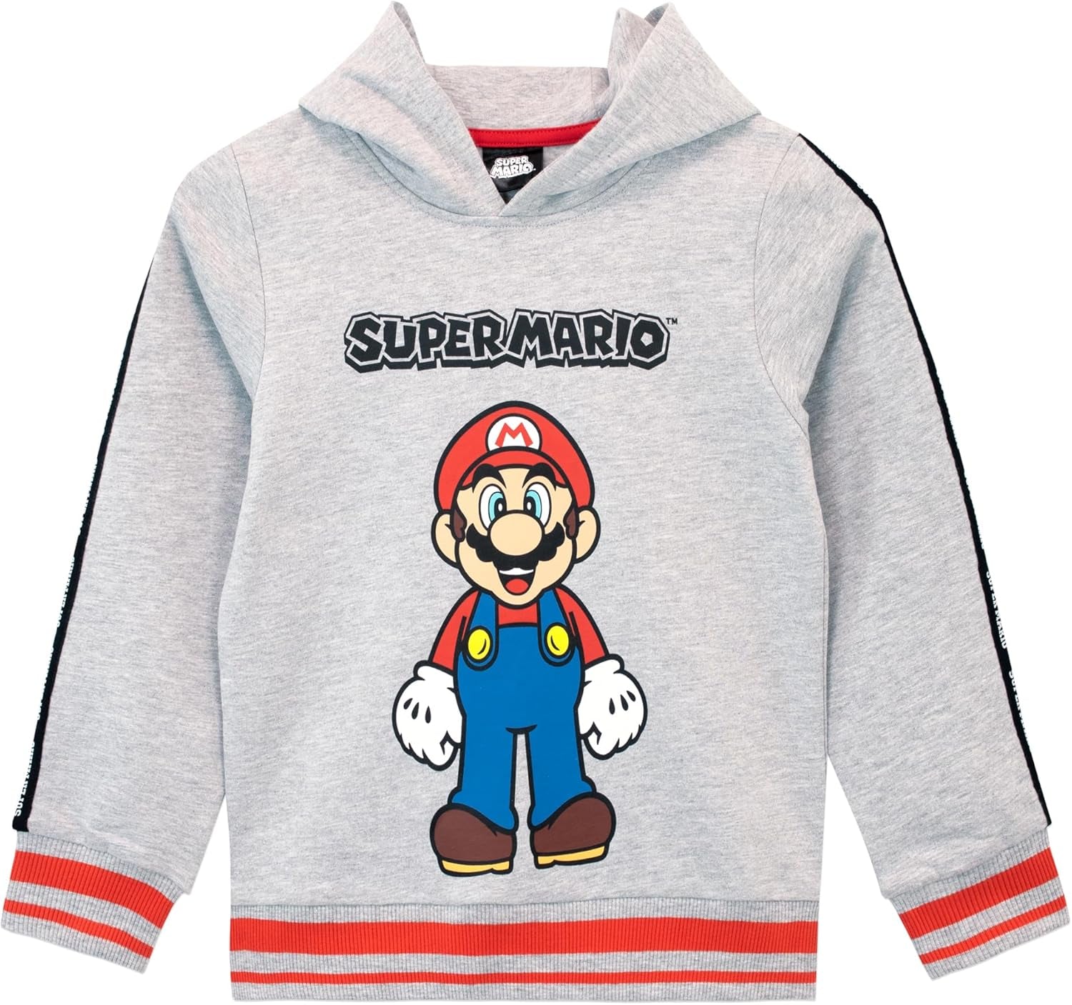 Hoodie | Mario Boys Hoodie | Ages 3 to 12 Years | Grey