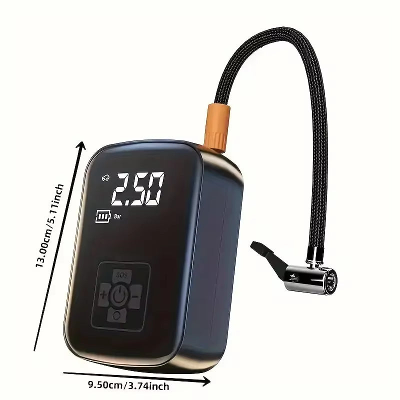 Wireless Electric Car Air Compressor – Portable Tire Inflator for Cars, Motorcycles, Bicycles, Boats & Sports Balls