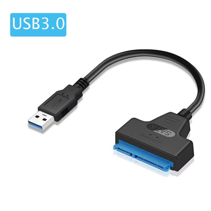 SATA to USB 3.0/2.0 Adapter Cable – 6Gbps for 2.5" HDD & SSD, SATA III 22-Pin to USB