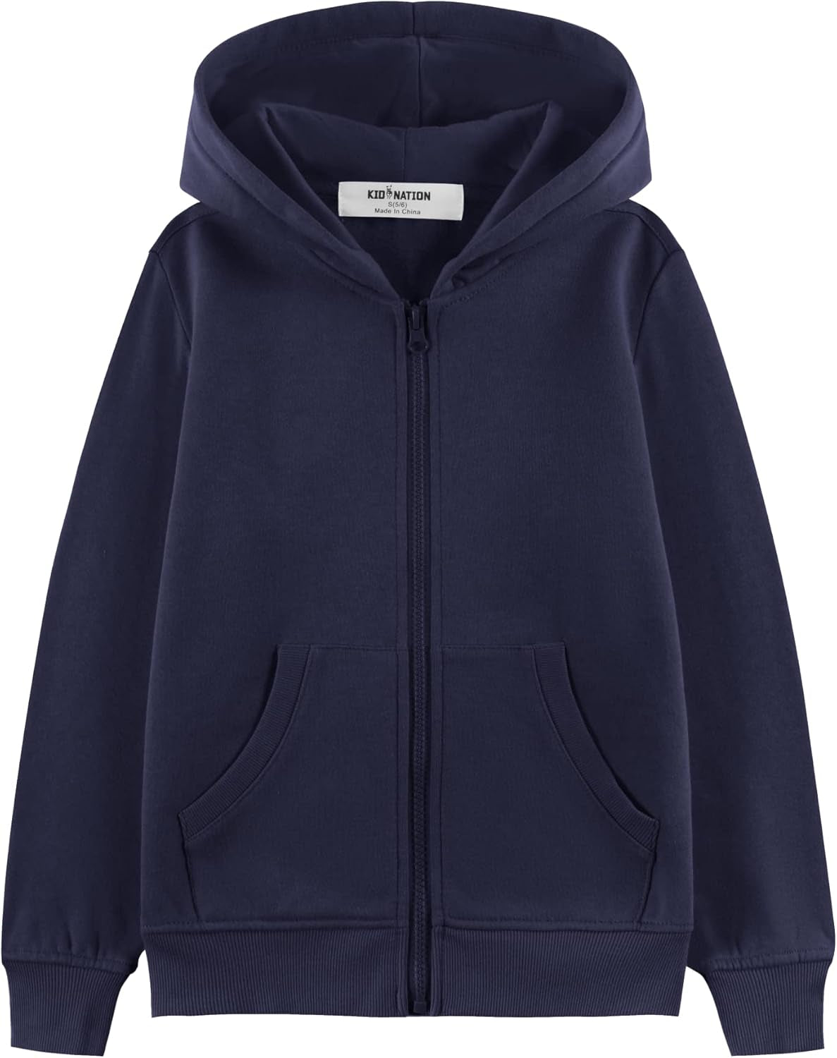 Kids Soft Brushed Fleece Zip-Up Hooded Sweatshirt Hoodie for Boys or Girls (4-12 Years)
