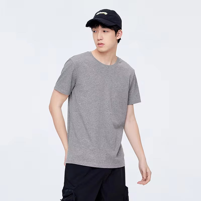 Men’s Summer Cotton Tees – Stretch Fit O-Neck Casual Streetwear