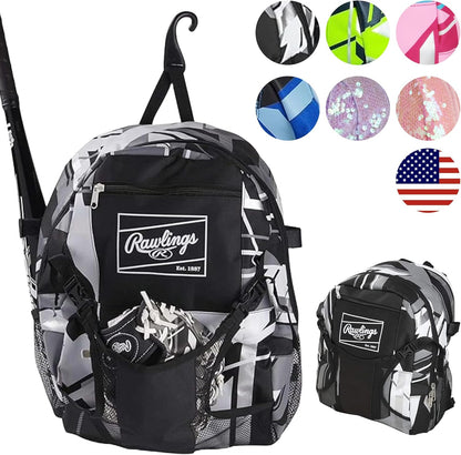 Remix Youth Baseball & Softball Backpack – T-Ball & Youth Gear Bag, Multi-Color Series