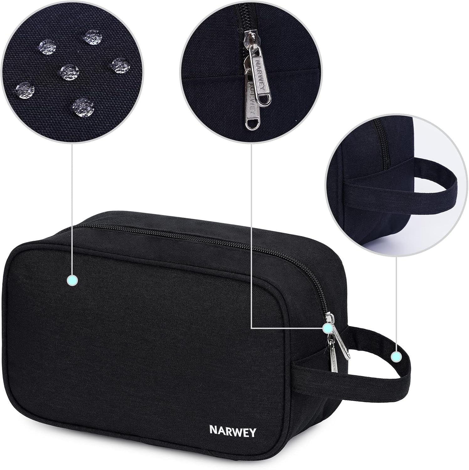Travel Toiletry - Traveling Dopp Kit Shaving Bag for Toiletries Accessories (Black)