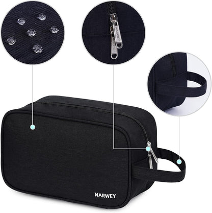 Travel Toiletry - Traveling Dopp Kit Shaving Bag for Toiletries Accessories (Black)