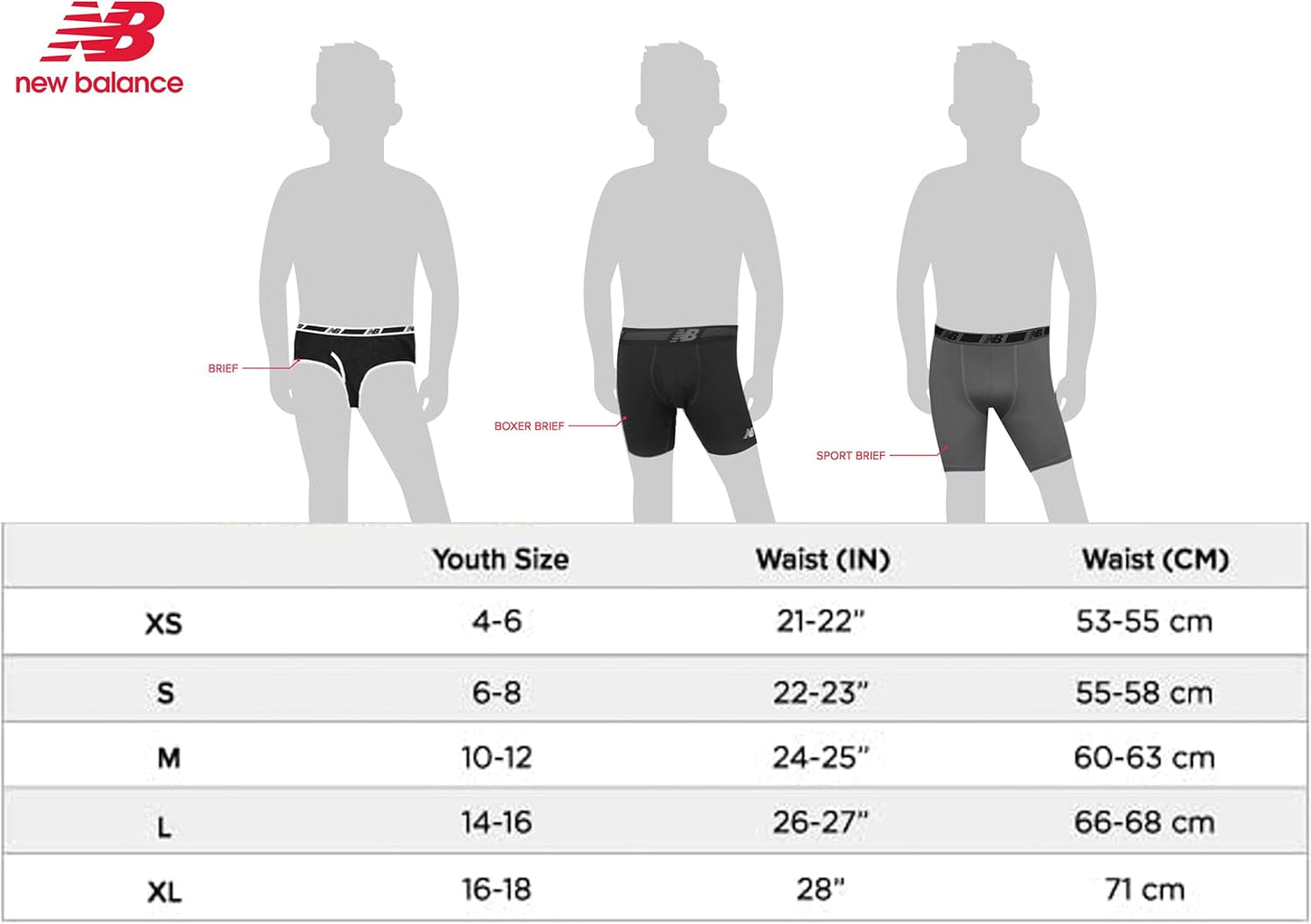 Boy's Trunks (Pack of 4) 14-16 Years